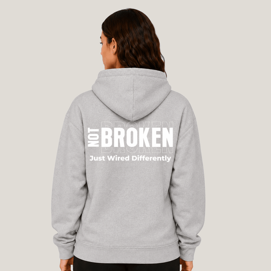 Not Broken Just Wired Differently Hoodie | Neurodivergent Apparel | Perfectly Wired Apparel