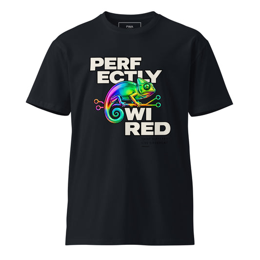 Perfectly Wired Apparel Colored Chameleon T-Shirt | Neurodivergent Apparel | Perfectly Wired Apparel