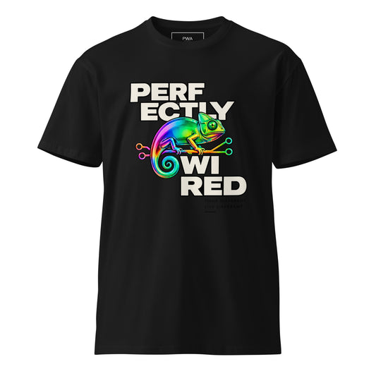 Perfectly Wired Apparel Colored Chameleon T-Shirt | Neurodivergent Apparel | Perfectly Wired Apparel